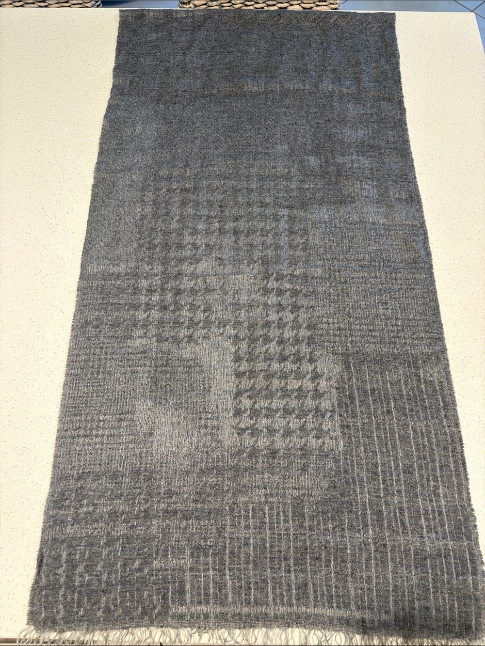 Marca Carlos Niero - Gray Linen Scarf , made in Italy.